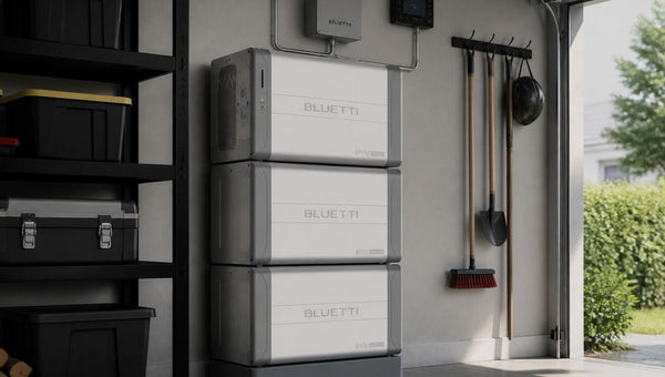 BLUETTI EP760 home battery backup in garage setup