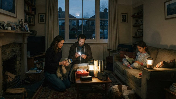 Family home backup generator during a UK power cut