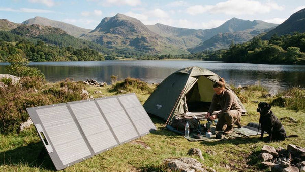 Lakeside camping with the best portable solar panels