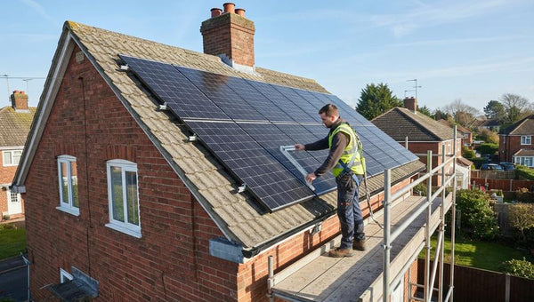 Roof install for the best angle for solar panels in the UK