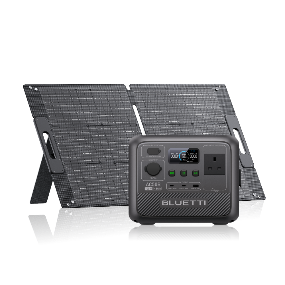 AC50B + 100W | 448 Wh Capacity | 100 W Solar Panel