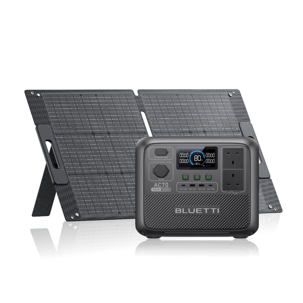 AC70 + 100W | 768 Wh Capacity | 100 W Solar Panel