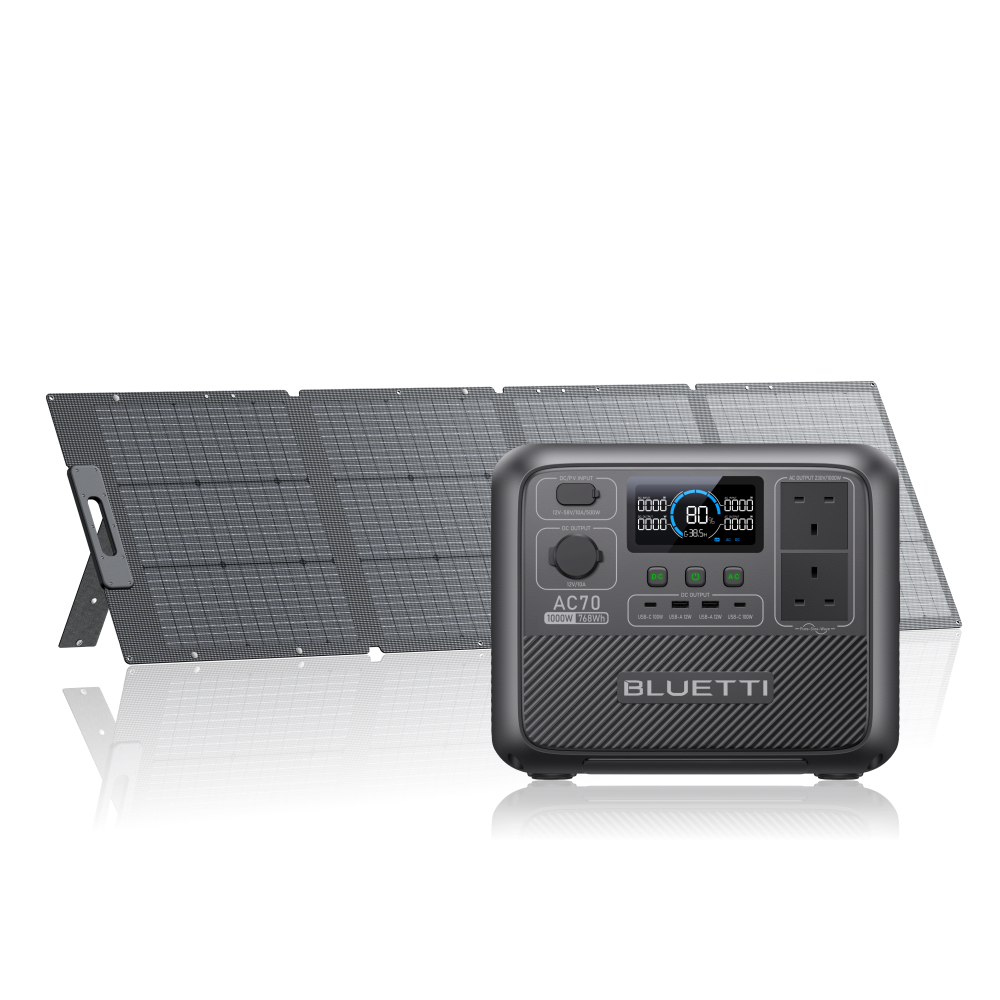 AC70 + 200W | 768 Wh Capacity | 200 W Solar Panel