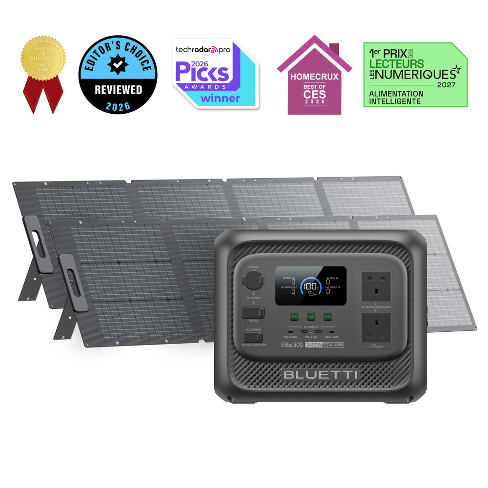 Elite 300 + 2*200W | 3,014.4 Wh Capacity | 2*200 W Solar Panel