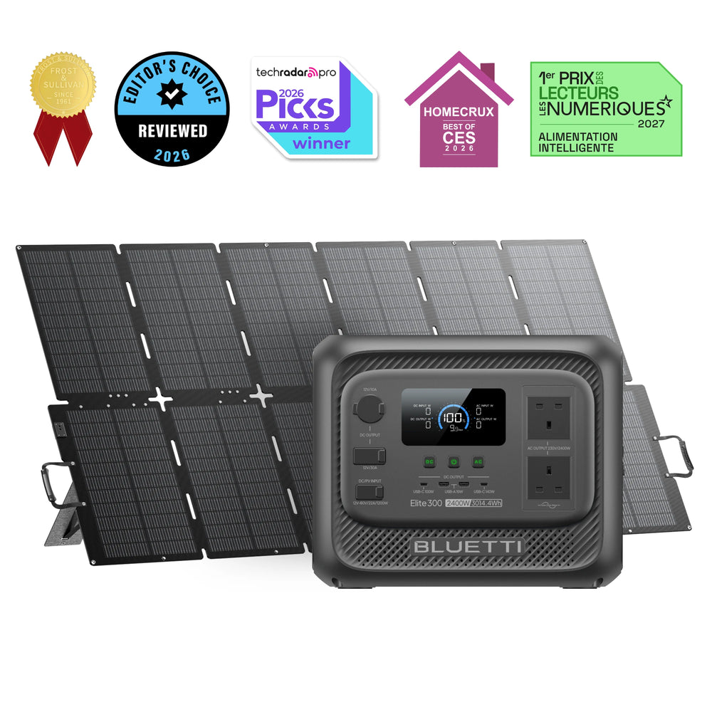 Elite 300 + 500W | 3,014.4 Wh Capacity | 500 W Solar Panel