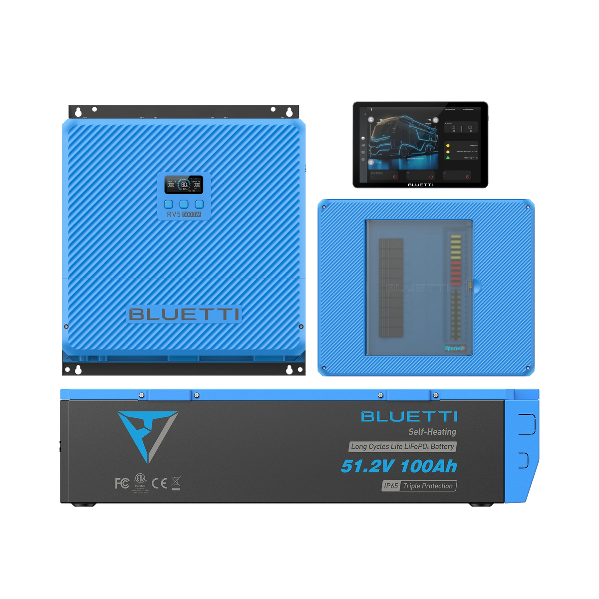 BLUETTI RV5+B4810+Epanel+Epad All-in-One RV Solar System